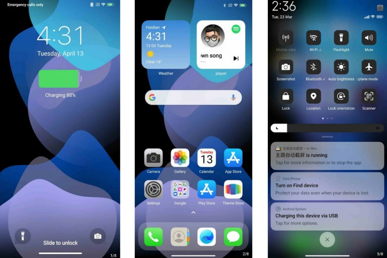 Top 3 iPhone's iOS 13/14 theme for MIUI 12/11 in 2021 | Make your phone look like iPhone