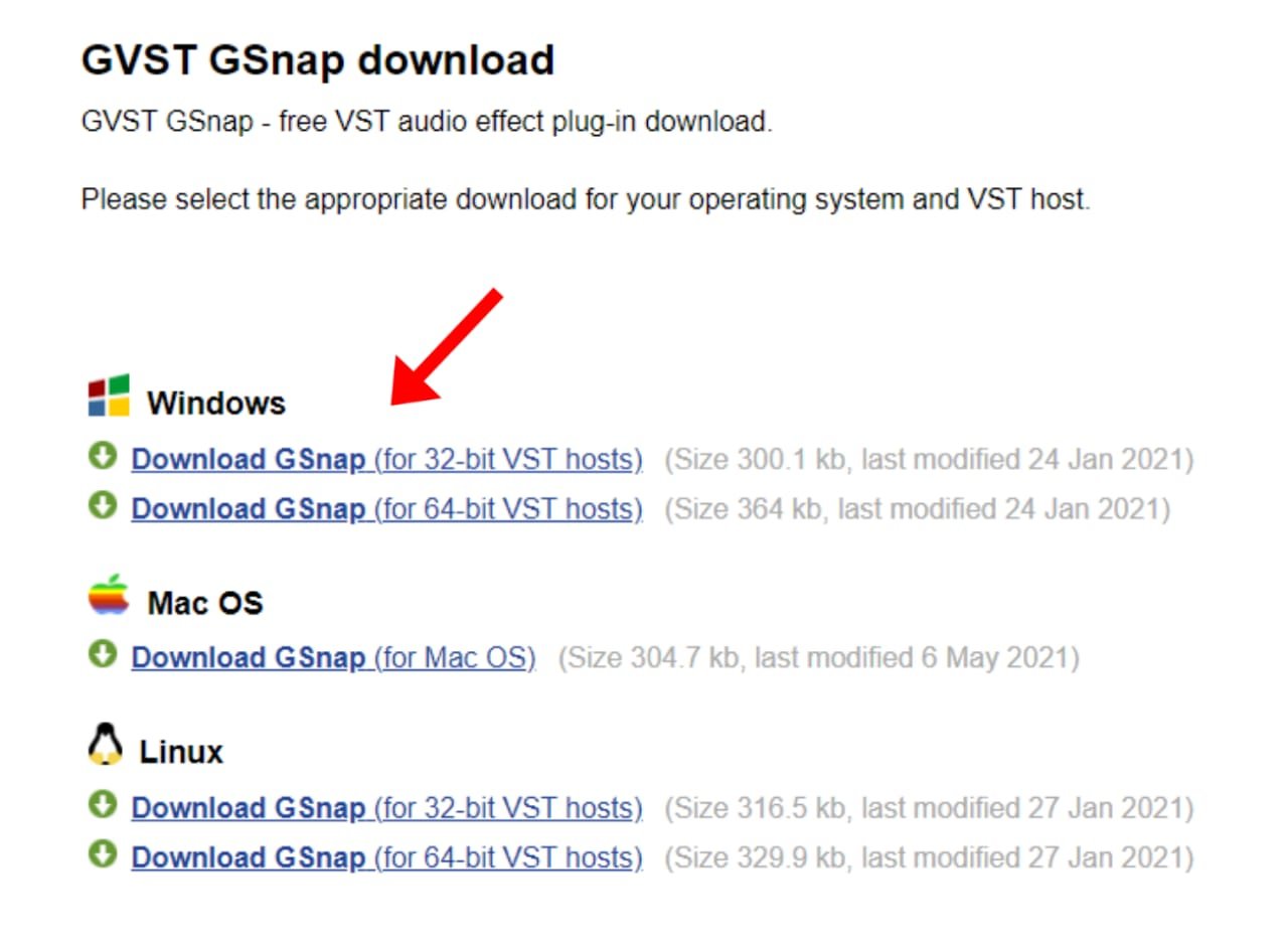 Download Gsnap VST Plugin Audacity