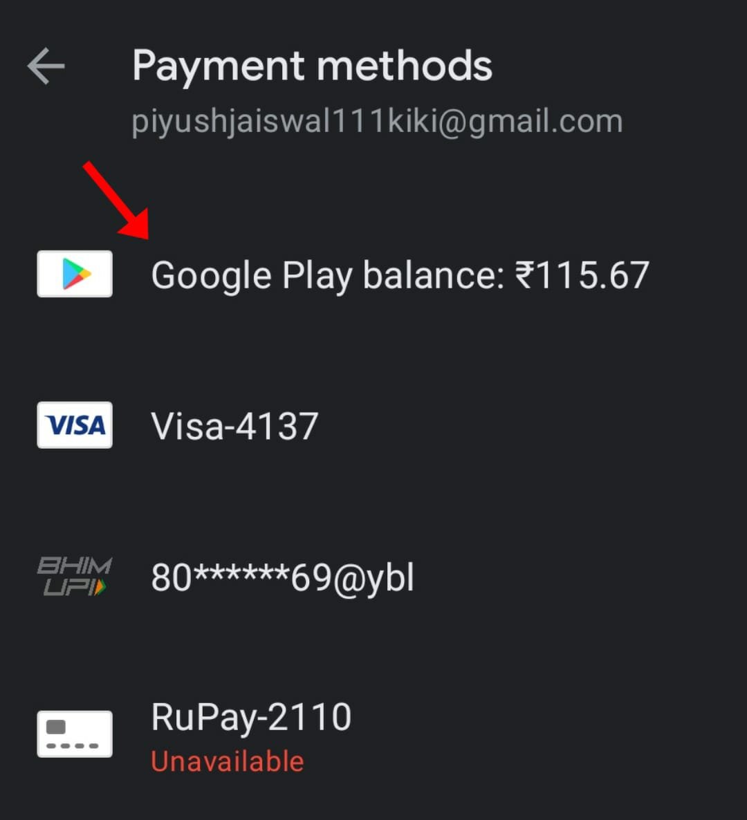 UC Purchase via Google Play Balance