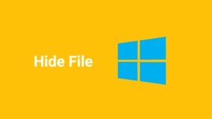 Hide file in windows