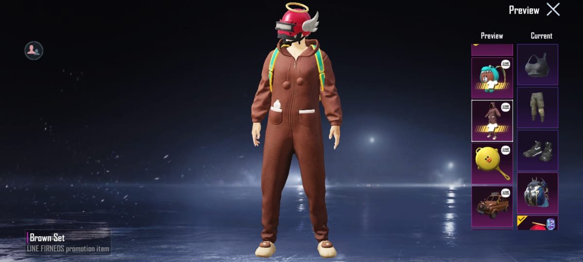 Brown Set pubg Mobile BGMI