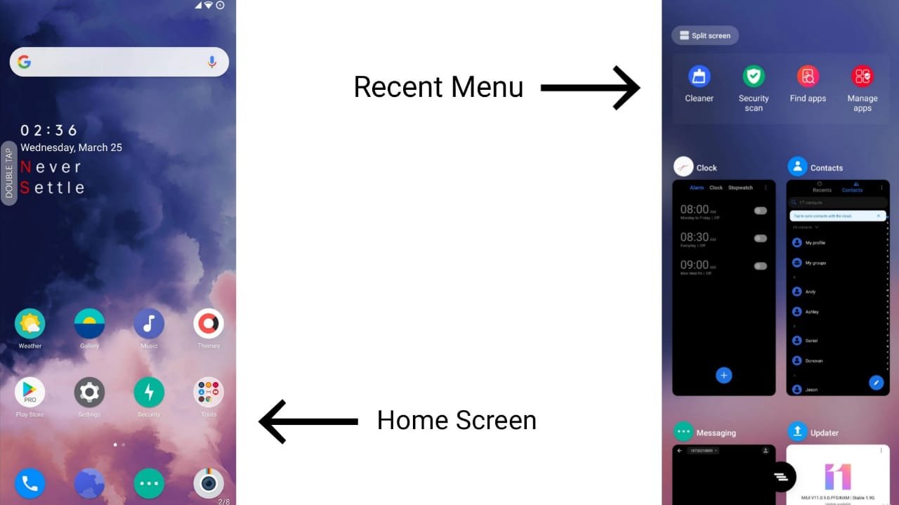 Oxygen OS like theme For MIUI 12 home screen and recent menu