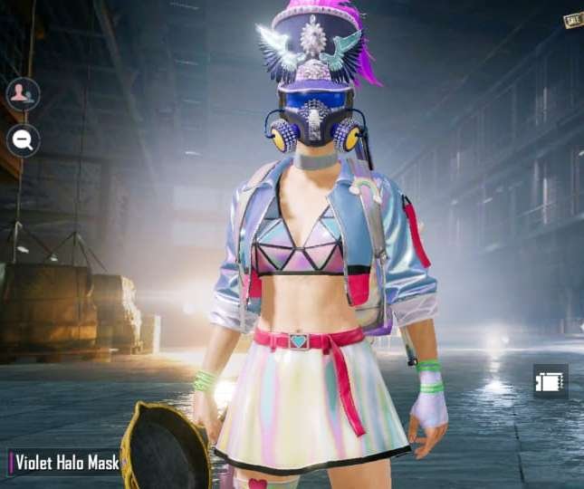 Violet Halo Mask Pubg Mobile/BGMI