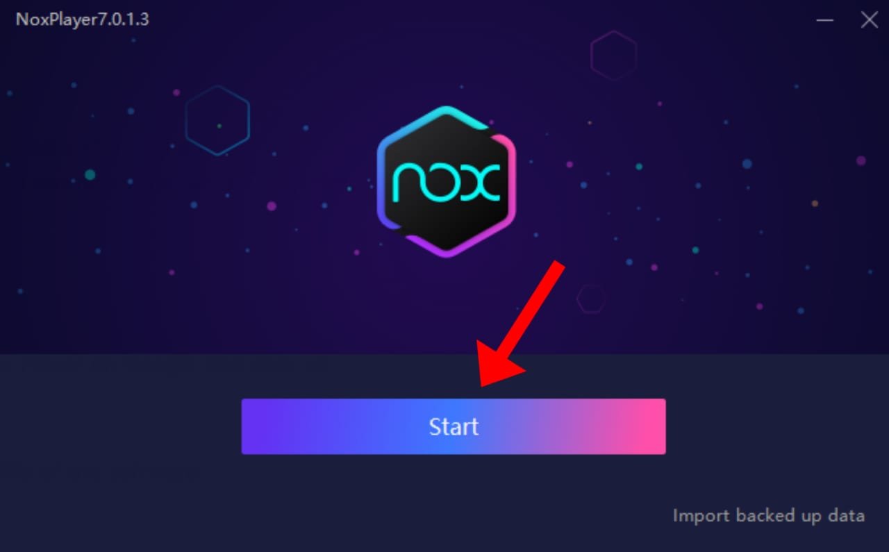 Start Button in Nox Player