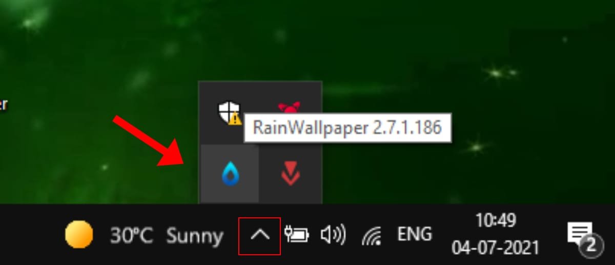 Access rainwallpaper software on pc