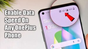 How to show Data speed on OnePlus