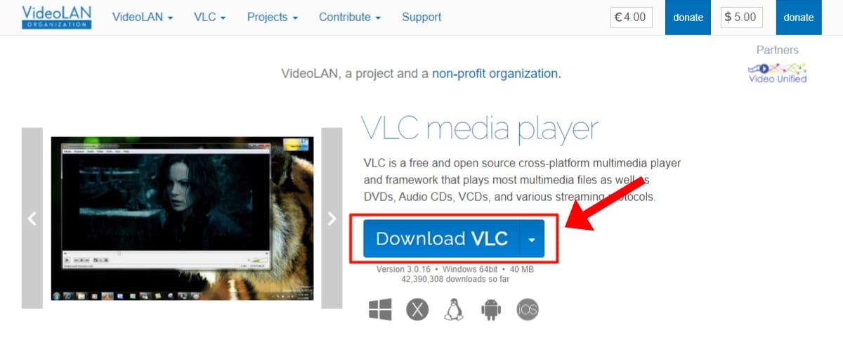 VLC SITE DOWNLOAD BUTTON