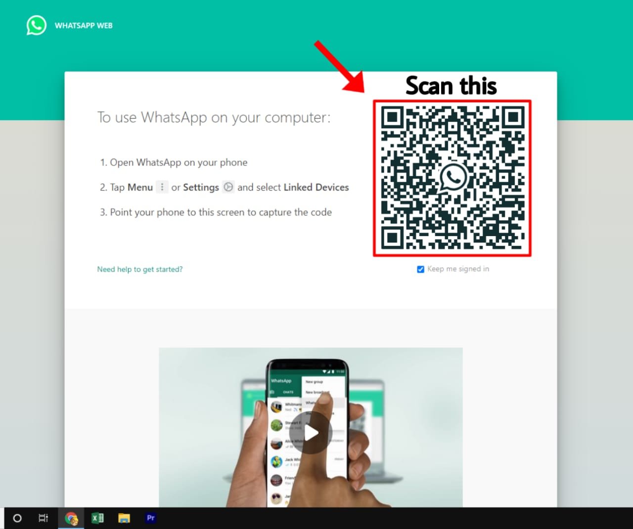 WhatsApp Web QR Code Scan