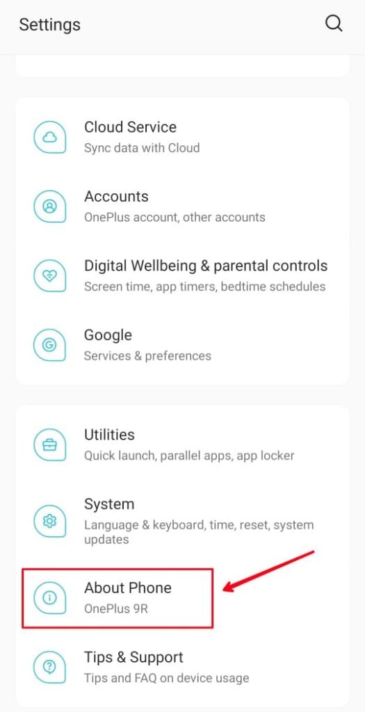 About Phone OnePlus