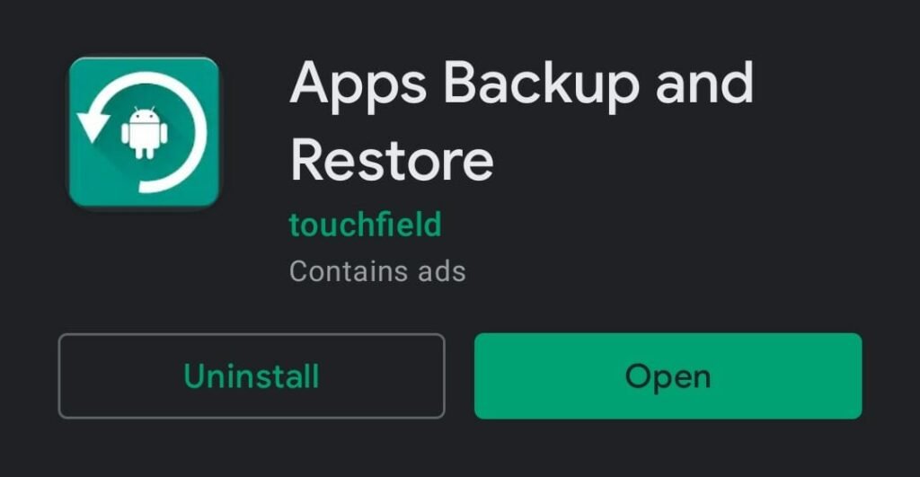 Apps backup and restore app on playstore