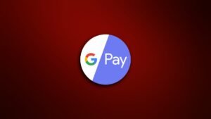 Google Pay with red background