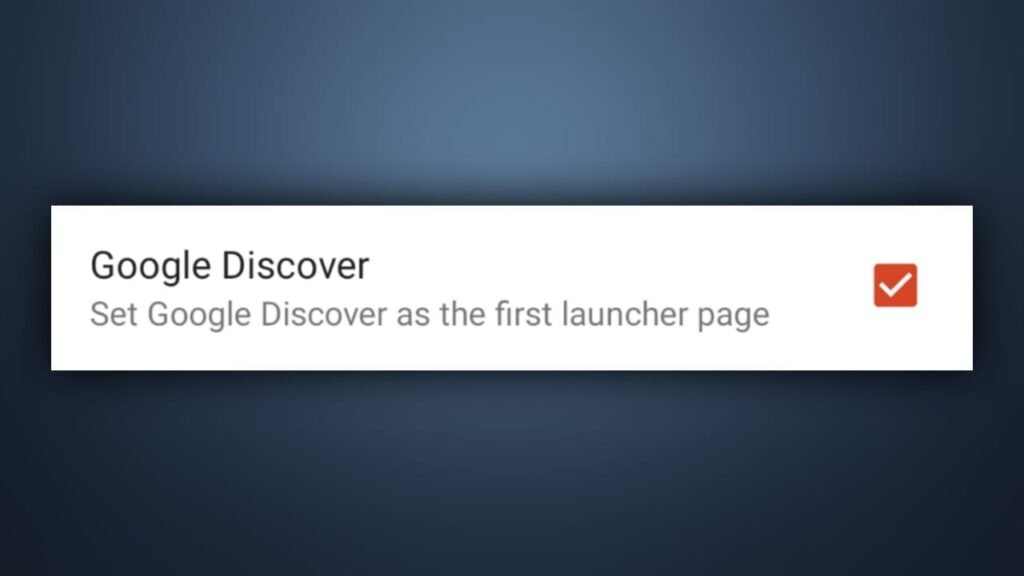 Nova Launcher Google Discover