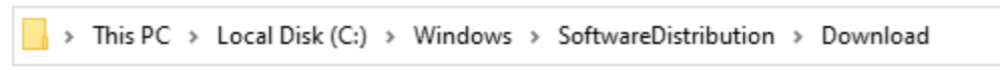 Software distribution location address in windows