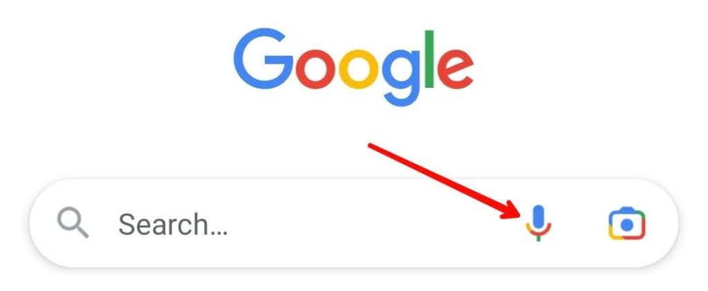 Click on the microphone icon on Google App