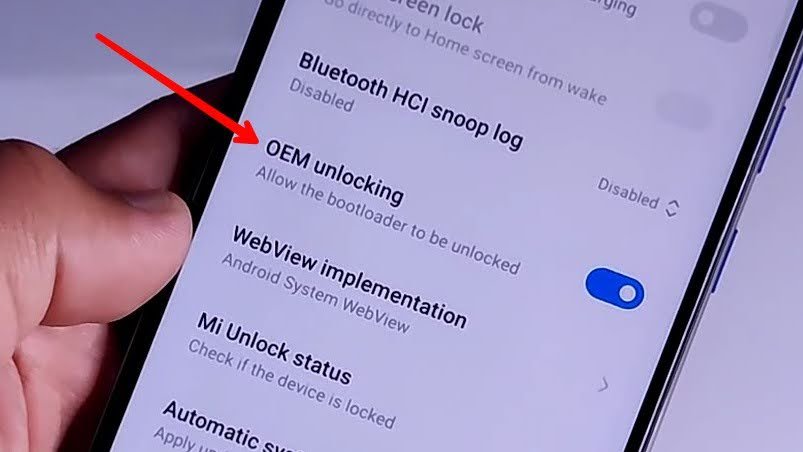 OEM Unlocking Option In Developer Options