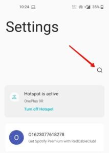 OnePlus settings