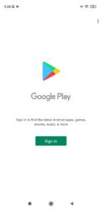 Google Play PlayStore Sign in Page
