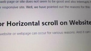 Remove Horizontal Scroll in Website