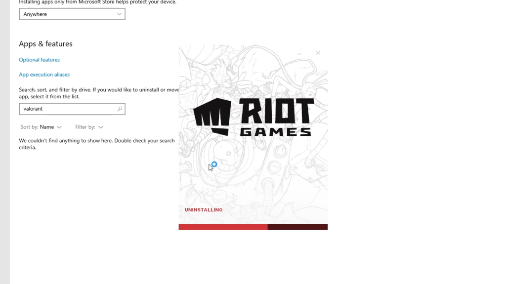 Uninstalling Valorant (1)