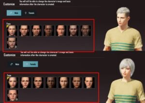 Faces in Pubg Mobile-BGMI