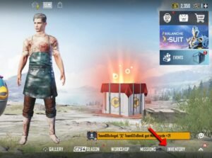 Inventory option in Pubg Mobile-BGMI