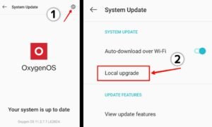 Local Upgrade Option on OnePlus