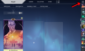 Settings icon in Valorant