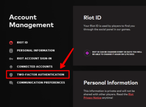 Two Factor Authentication For Riot Games