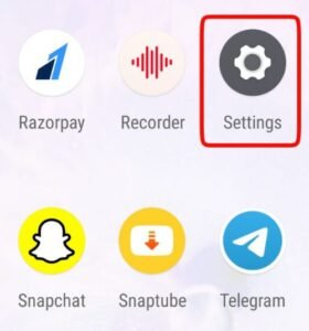 phone setting icon on oneplus phone