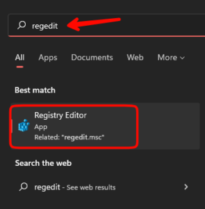 registry editor