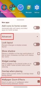 wallpaper zoom effect option in nova launcher settings